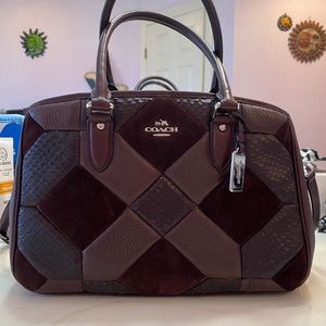Burgundy authentic Coach purse